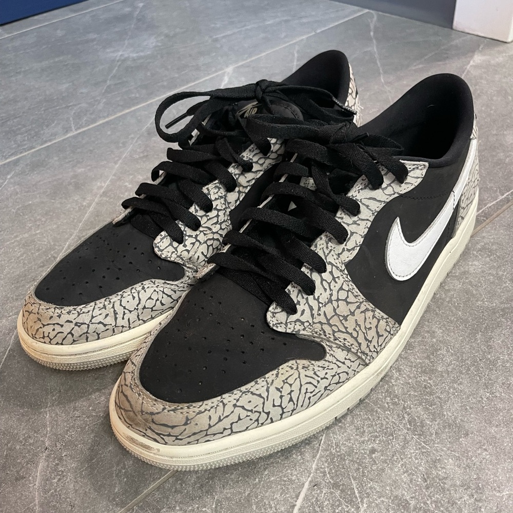 Air Jordan 1 Retro Low OG ’Black Cement’, Size US12